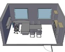 Дизайн-проект кабинета руководителя 22 кв. м. Планы и рендеры