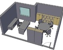 Дизайн-проект кабинета руководителя 30 кв. м. Планы и рендеры