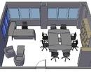 Дизайн-проект кабинета руководителя 41 кв. м. Планы и рендеры