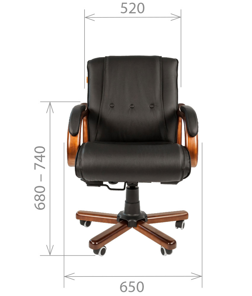 Кресло руководителя CH 653M. Размеры