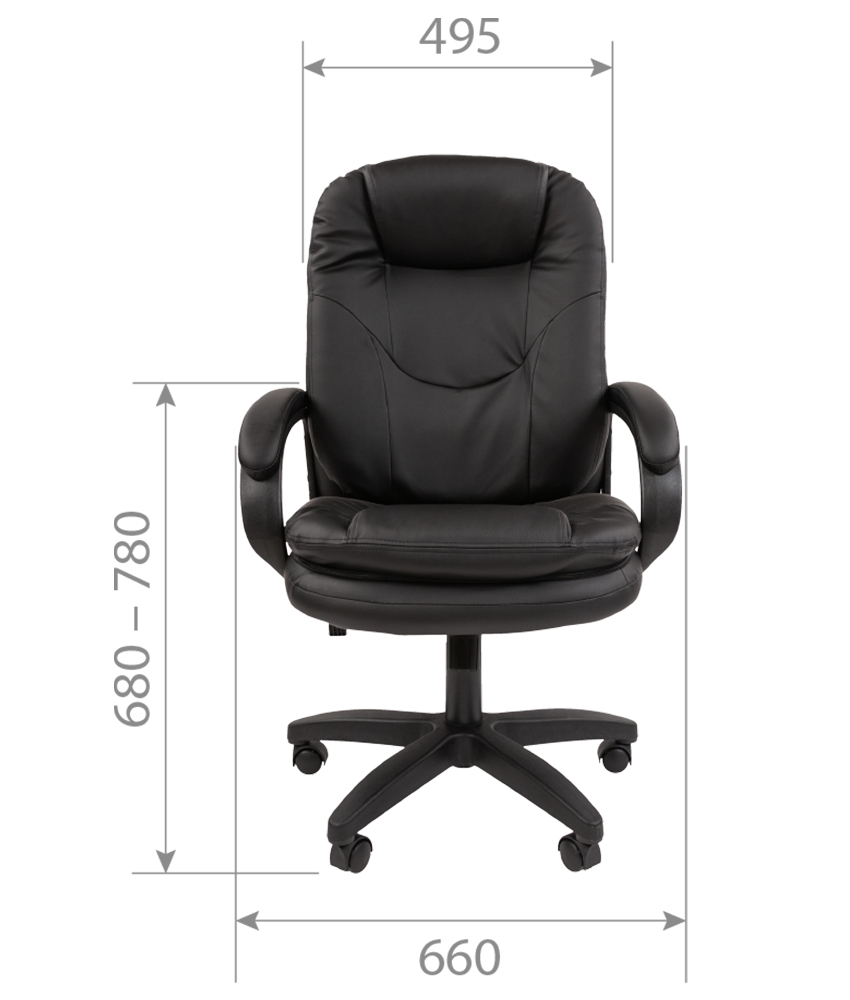 Кресло руководителя CH 668 LT. Размеры
