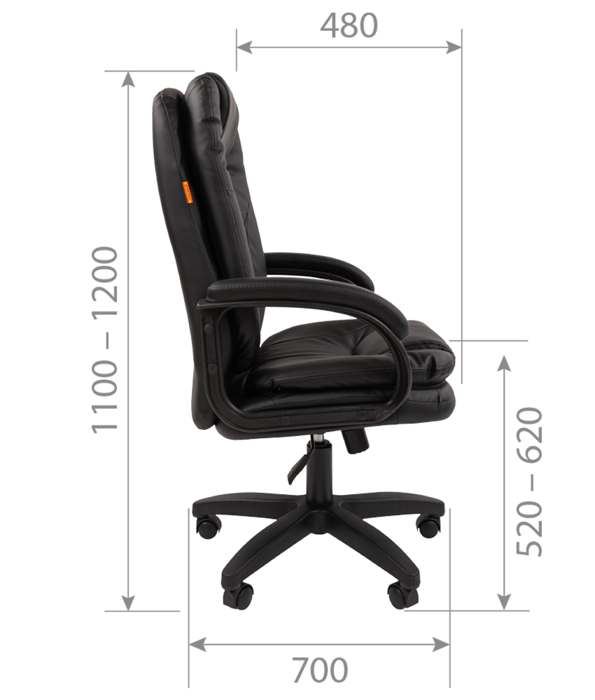 Кресло руководителя CH 668 LT. Размеры