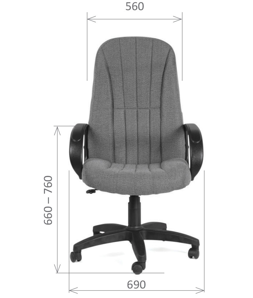Кресло руководителя CH 685. Размеры