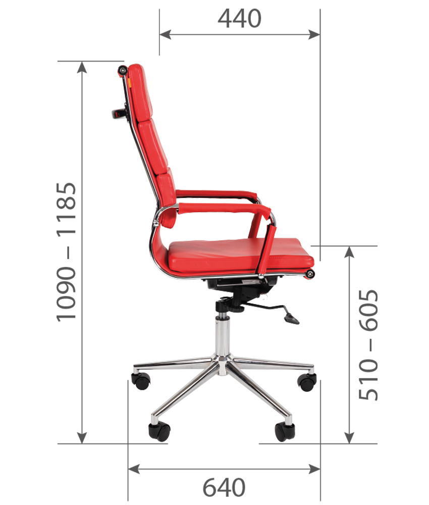 Кресло руководителя CH 750. Размеры