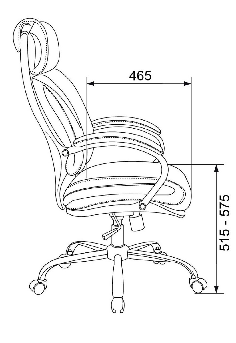Кресло руководителя Бюрократ T-9904NSL. Размеры