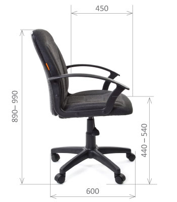 Кресло Chairman CH 627. Размеры