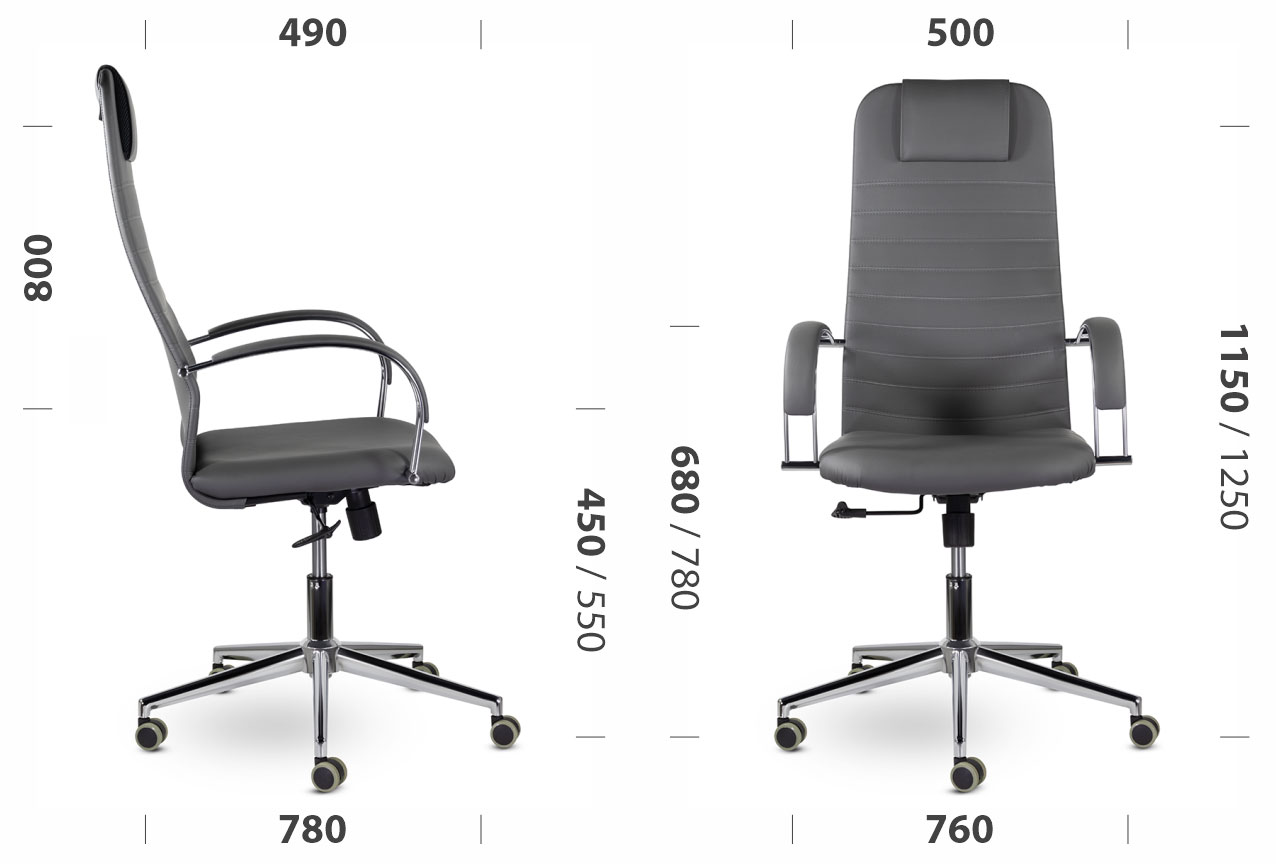 Кресло руководителя Соло СН-601. Размеры