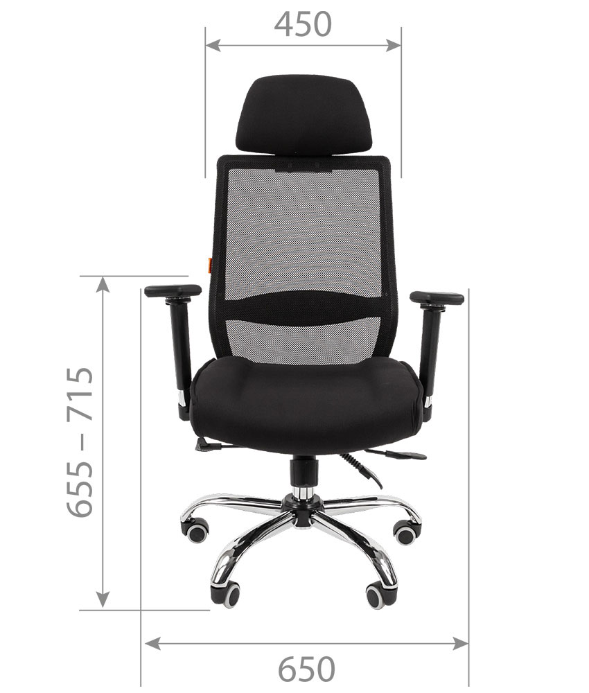 Кресло руководителя CH 555 LUX. Размеры