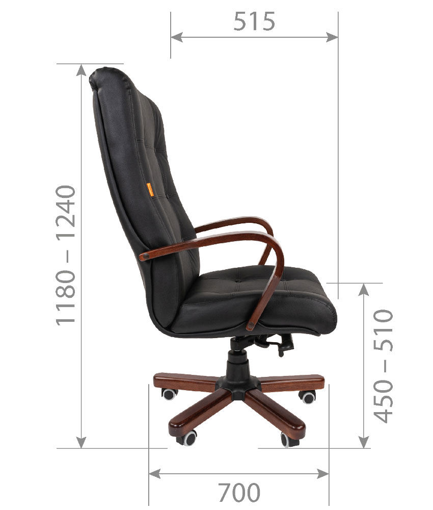 Кресло руководителя CH 424 WD. Размеры