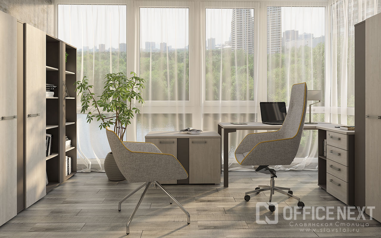 Дизайн-проект домашнего офиса с мебелью Solution