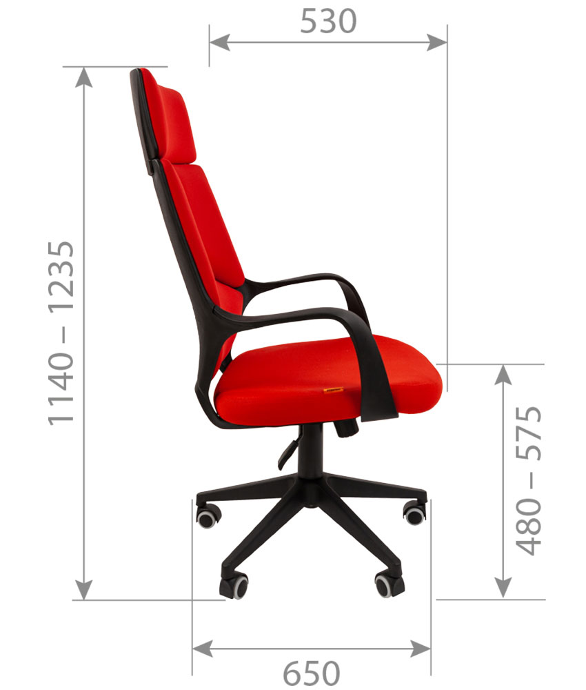 Кресло руководителя CH 525. Размеры