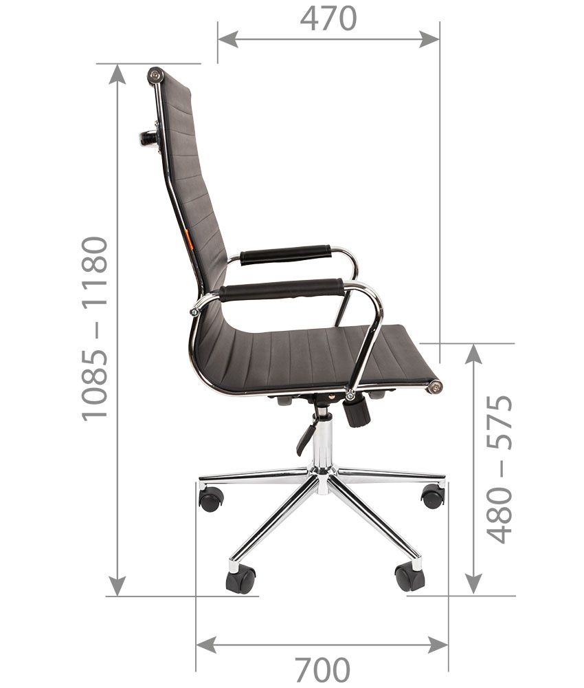Кресло руководителя CH 755. Размеры