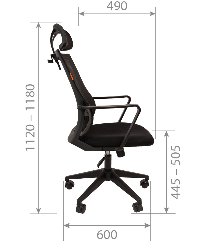 Кресло руководителя CH 545. Размеры