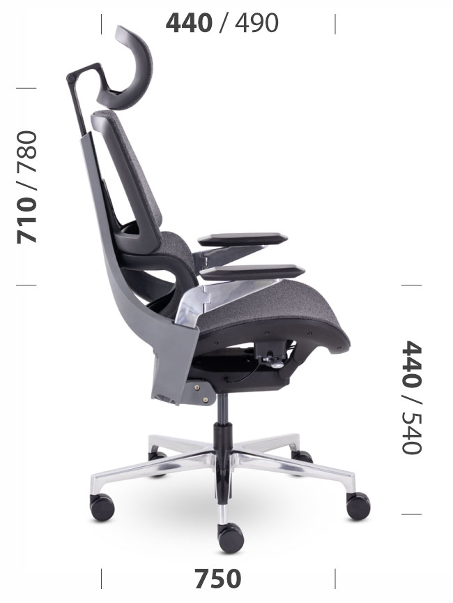 Кресло руководителя EPIK E-212. Размеры